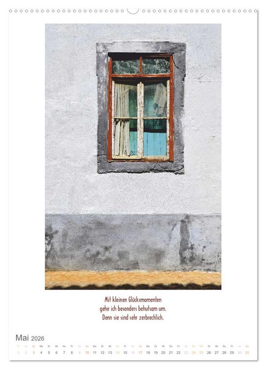 Produktbild: Alte T&uuml;ren und Fenster mit Sinnspr&uuml;chen (Wandkalender 2026 DIN A2 hoch), CALVENDO Monatskalender