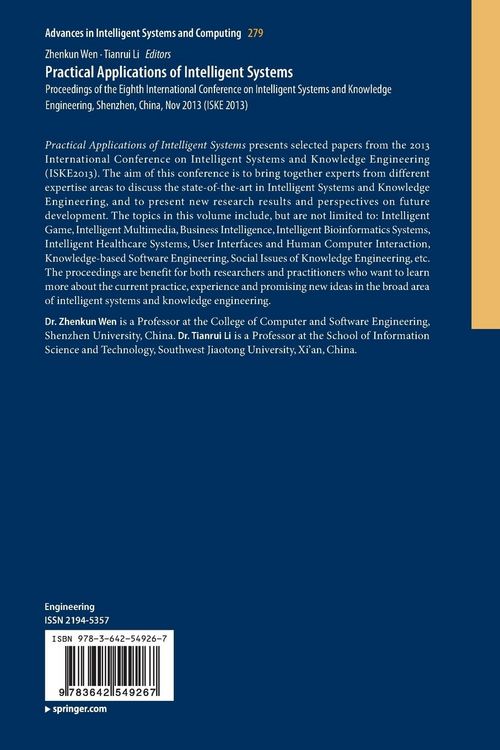 Produktbild: Practical Applications of Intelligent Systems