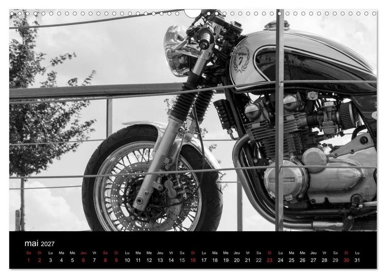 Produktbild: Une moto de caract&egrave;re (Calendrier mural 2027 DIN A3 vertical), CALVENDO calendrier mensuel