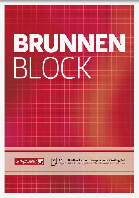 Produktbild: Brunnen Briefblock A5 70g kar.