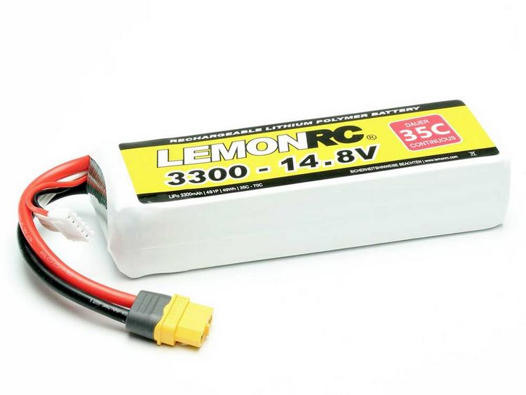 Produktbild: LemonRC Modellbau-Akkupack (LiPo) 14.8V 3300 mAh Zellen-Zahl: 4 35 C Softcase XT60