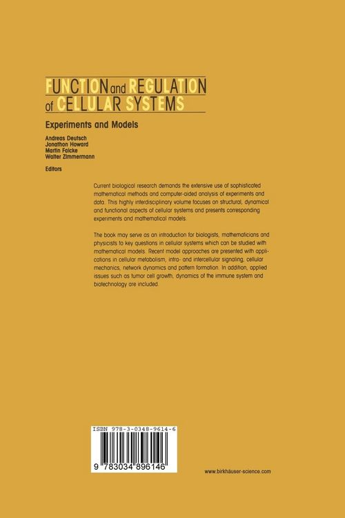 Produktbild: Function and Regulation of Cellular Systems