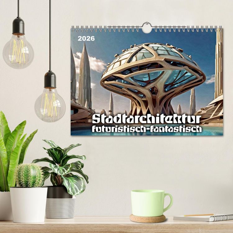 Produktbild: Stadtarchitektur, futuristisch-fantastisch (Wandkalender 2026 DIN A4 quer), CALVENDO Monatskalender