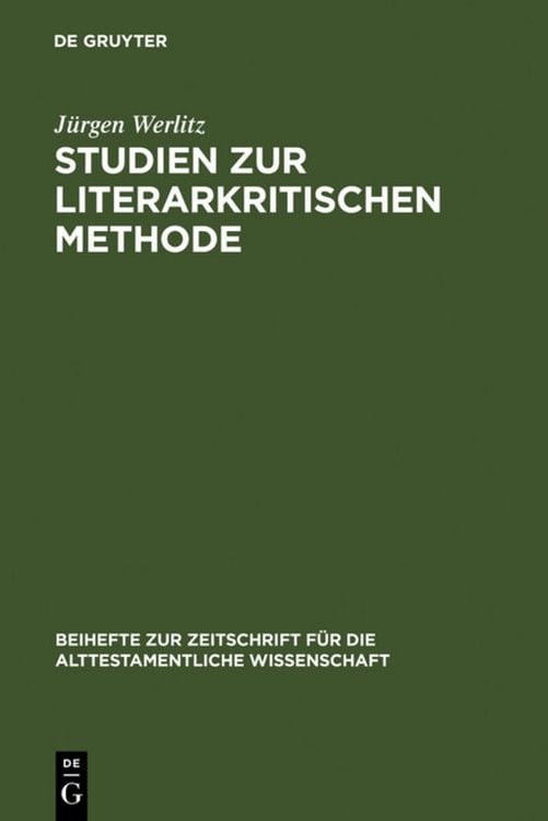 Produktbild: Studien zur literarkritischen Methode