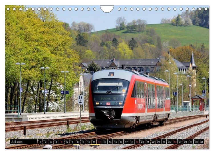 Produktbild: Bahnland Sachsen (Wandkalender 2026 DIN A4 quer), CALVENDO Monatskalender