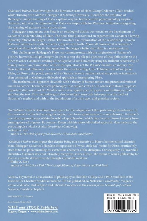 Produktbild: Gadamer's Path to Plato