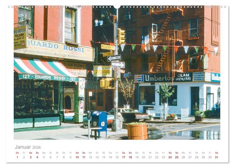 Produktbild: New York in 1975 (hochwertiger Premium Wandkalender 2026 DIN A2 quer), Kunstdruck in Hochglanz