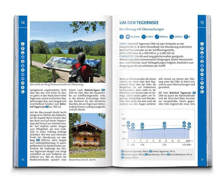 Produktbild: KOMPASS Wanderf&uuml;hrer Tegernsee, Schliersee, 55 Touren mit Extra-Tourenkarte