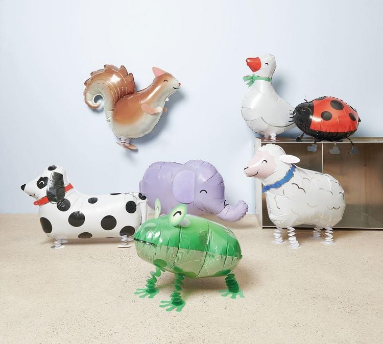Produktbild: Folienballon Airwalker, Gans, 1 Ballon + 4-DIY Teile, 47 x 43 x 18 cm