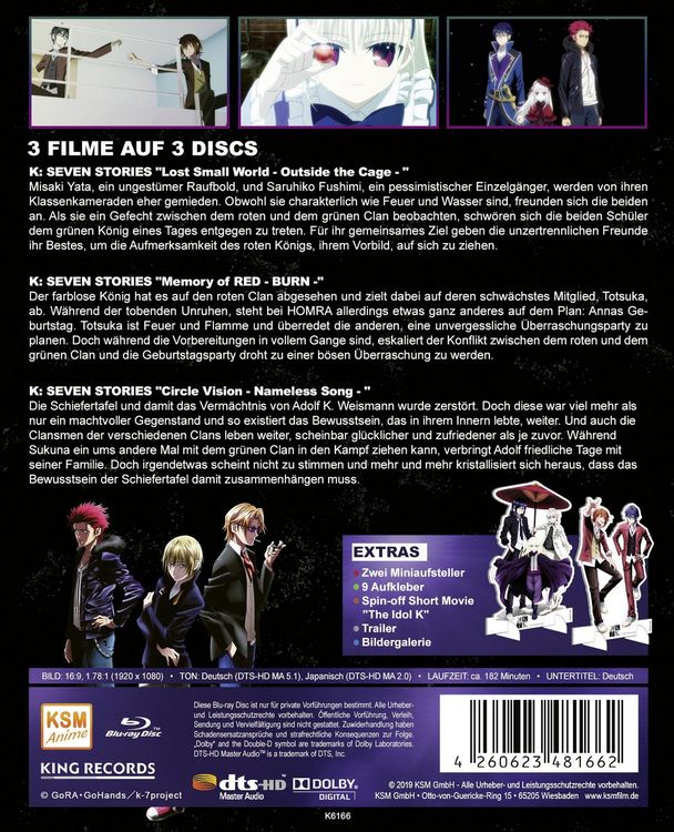 Produktbild: K Seven Stories - Side: Two (Movie 4-6) [3 BRs]