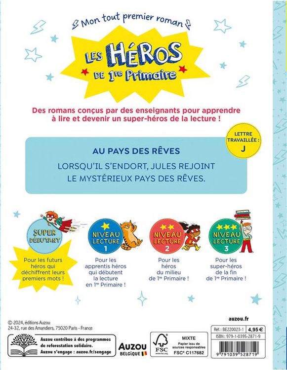 Produktbild: Les h&eacute;ros de 1re primaire. Au pays des r&ecirc;ves: super d&eacute;butant