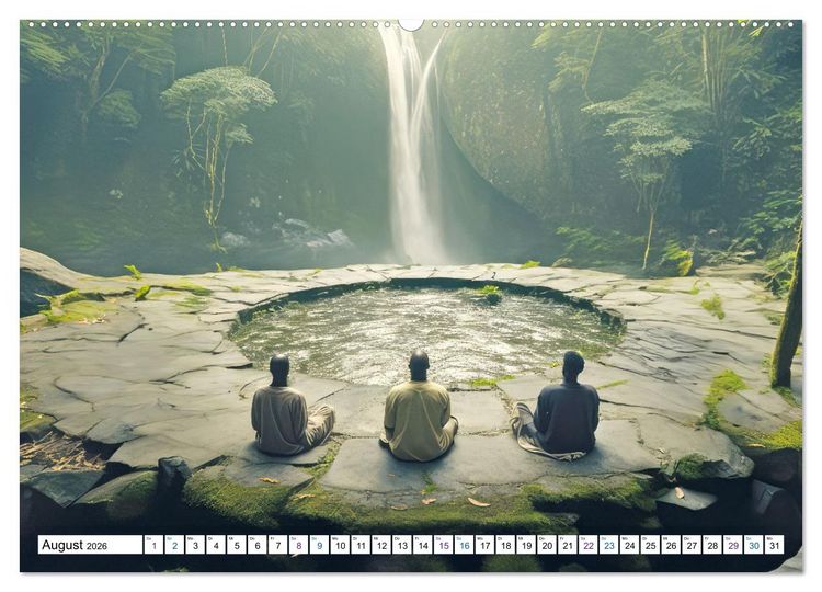 Produktbild: Meditation und weiter Horizont (hochwertiger Premium Wandkalender 2026 DIN A2 quer), Kunstdruck in Hochglanz