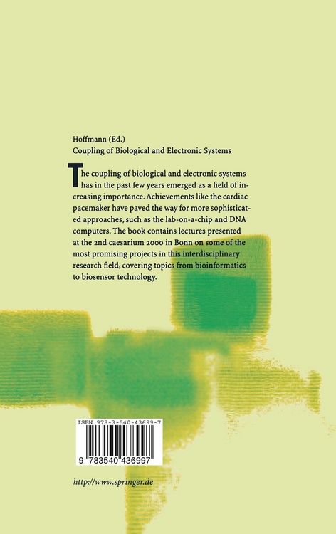 Produktbild: Coupling of Biological and Electronic Systems