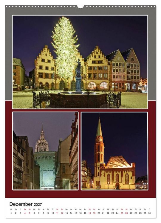 Produktbild: Frankfurt am Main und die sch&ouml;nsten Stadtteilen (Wandkalender 2027 DIN A2 hoch), CALVENDO Monatskalender