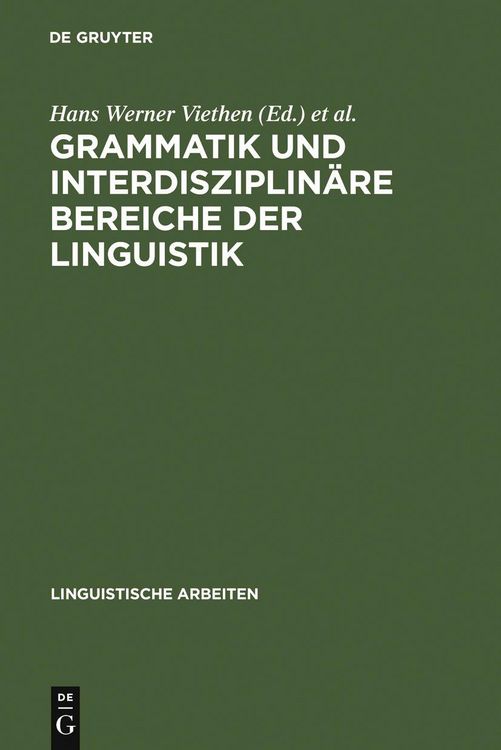 Produktbild: Grammatik und interdisziplin&auml;re Bereiche der Linguistik