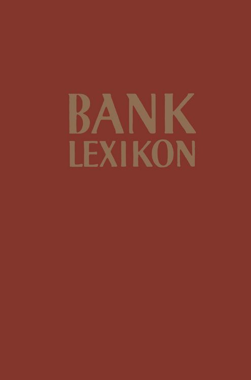 Produktbild: Bank-Lexikon