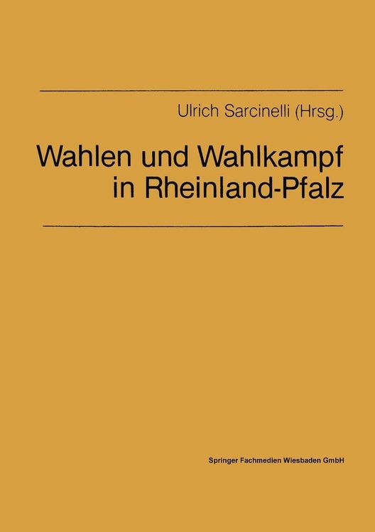 Produktbild: Wahlen und Wahlkampf in Rheinland-Pfalz