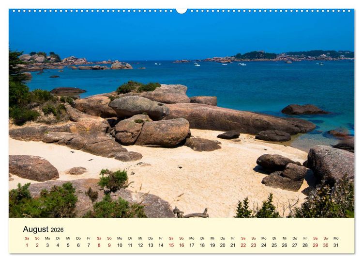 Produktbild: Einzigartige C&ocirc;te Granit Rose (Wandkalender 2026 DIN A2 quer), CALVENDO Monatskalender