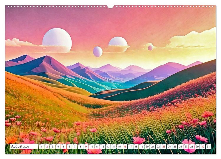 Produktbild: Der Lauf des Jahres dargestellt mit Naiver Kunst (hochwertiger Premium Wandkalender 2026 DIN A2 quer), Kunstdruck in Hochglanz