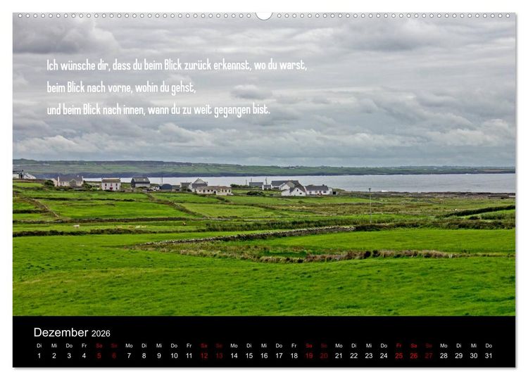 Produktbild: Irland - Irische Segensw&uuml;nsche (hochwertiger Premium Wandkalender 2026 DIN A2 quer), Kunstdruck in Hochglanz
