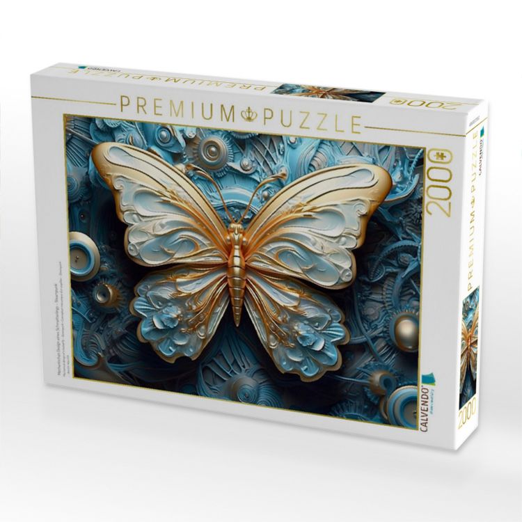 Produktbild: CALVENDO Puzzle Mechanisches Design eines Schmetterlings - Steampunk | 2000 Teile Lege-Gr&ouml;&szlig;e 90x67cm Foto-Puzzle f&uuml;r gl&uuml;ckliche Stunden