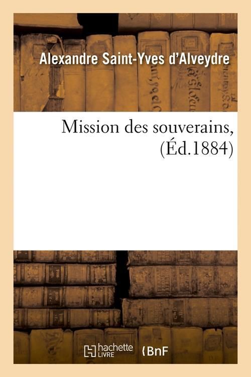 Produktbild: Mission des souverains, (&Eacute;d.1884)