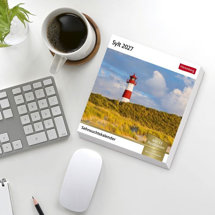 Produktbild: Sylt Sehnsuchtskalender 2027 - Wochenkalender mit 53 Postkarten