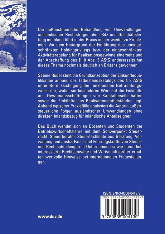 Produktbild: Ausl&auml;ndische Umwandlungen und Hinzurechnungsbesteuerung