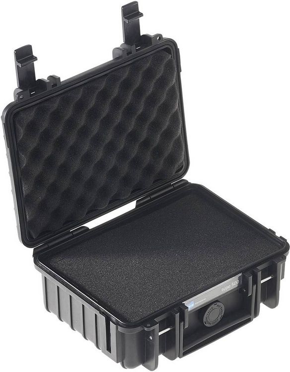 Produktbild: B & W International Outdoor Koffer outdoor.cases Typ 500 2.3 l (B x H x T) 230 x 180 x 90 mm Schwarz 500/B/SI