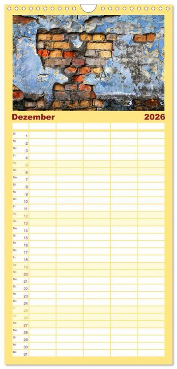 Produktbild: Familienplaner 2026 - MAUER(N)spalten mit 5 Spalten (Wandkalender, 21 x 45 cm) CALVENDO