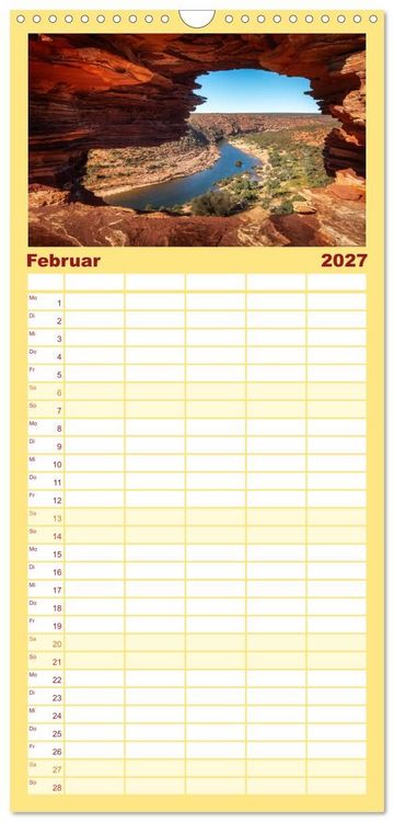 Produktbild: Familienplaner 2027 - Outback Australien mit 5 Spalten (Wandkalender, 21 x 45 cm) CALVENDO