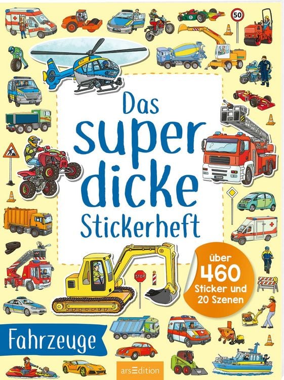 Produktbild: Das superdicke Stickerheft &ndash; Fahrzeuge