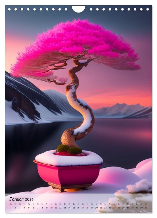 Produktbild: Bonsai Kunstwerke (Wandkalender 2026 DIN A4 hoch), CALVENDO Monatskalender