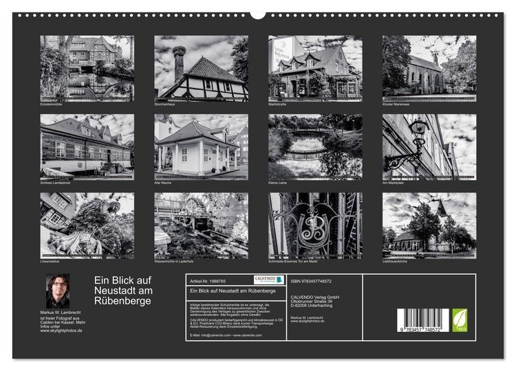 Produktbild: Ein Blick auf Neustadt am R&uuml;benberge (hochwertiger Premium Wandkalender 2026 DIN A2 quer), Kunstdruck in Hochglanz