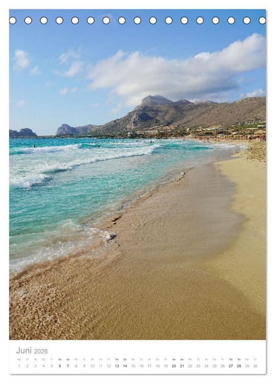 Produktbild: Kreta - Sonne, Meer und griechische Lebensart (Tischkalender 2026 DIN A5 hoch), CALVENDO Monatskalender
