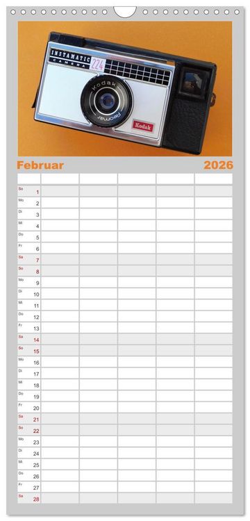 Produktbild: Familienplaner 2026 - Mein Kamerakalender mit 5 Spalten (Wandkalender, 21 x 45 cm) CALVENDO