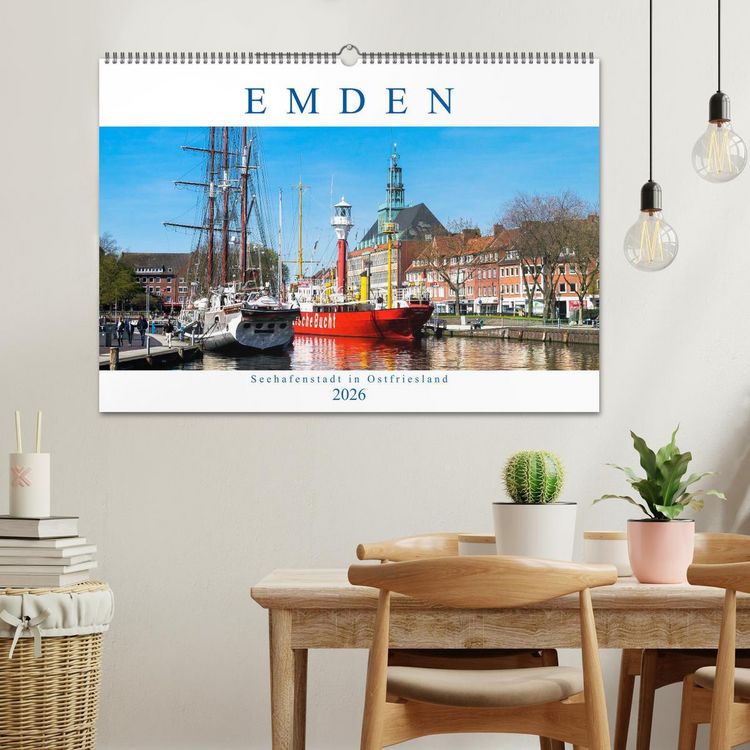 Produktbild: EMDEN, Seehafenstadt in Ostfriesland (Wandkalender 2026 DIN A2 quer), CALVENDO Monatskalender