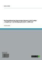 Produktbild: Die Darstellung des literarischen Raumes in Gert Ledigs "Vergeltung" und Wolfgang Borcherts "Billbrook"