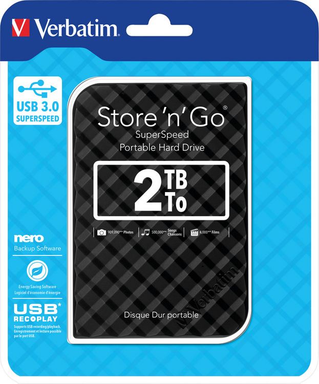 Produktbild: Verb.ext.HDD 2.5",2TB,USB 3.0