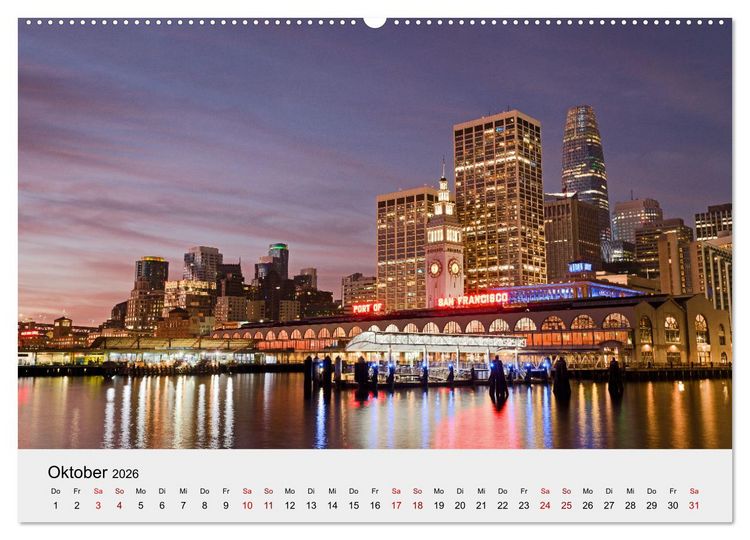 Produktbild: Kalifornien - K&uuml;sten und W&uuml;sten, St&auml;dte und Berge (Wandkalender 2026 DIN A2 quer), CALVENDO Monatskalender