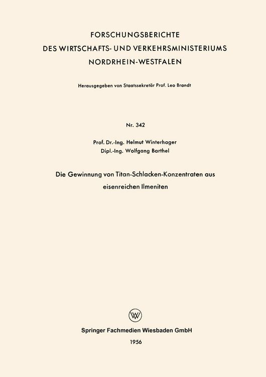 Produktbild: Die Gewinnung von Titan-Schlacken-Konzentraten aus eisenreichen Ilmeniten