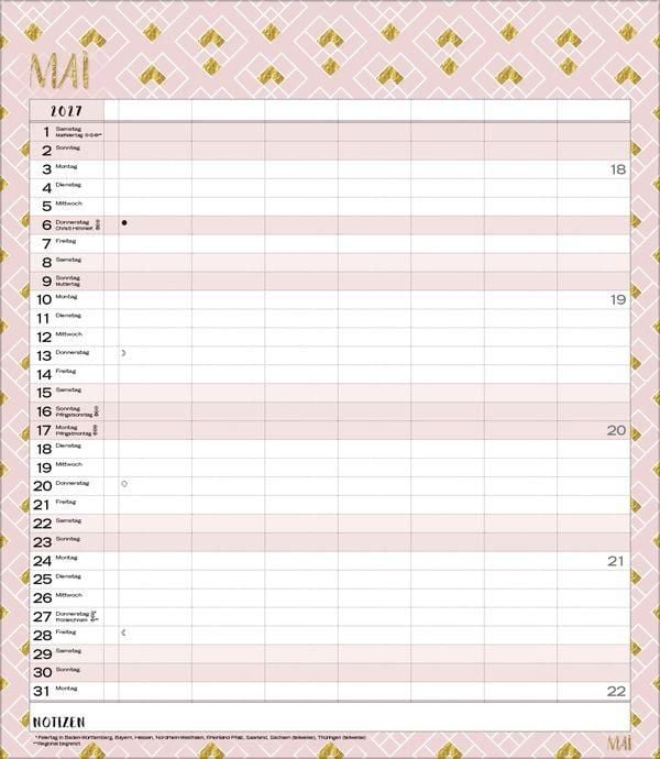 Produktbild: Multiplaner - Time for glamour 2027