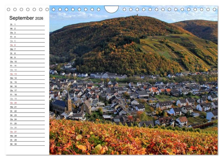 Produktbild: Die sch&ouml;nsten Landschaften in Deutschland - Das Ahrtal (Wandkalender 2026 DIN A4 quer), CALVENDO Monatskalender