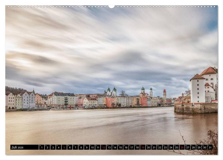 Produktbild: Passau, das Venedig Bayerns (hochwertiger Premium Wandkalender 2026 DIN A2 quer), Kunstdruck in Hochglanz