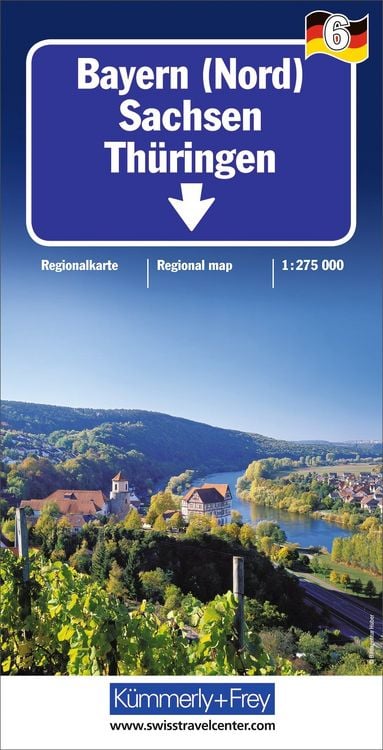 Produktbild: K&uuml;mmerly+Frey Regional-Strassenkarte 6 Bayern Nord 1:275.000
