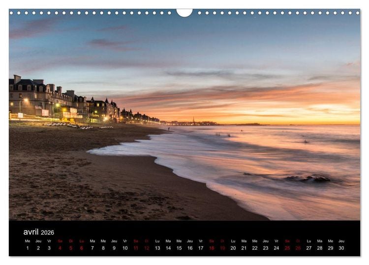 Produktbild: Saint-Malo au fil des mois (Calendrier mural 2026 DIN A3 vertical), CALVENDO calendrier mensuel
