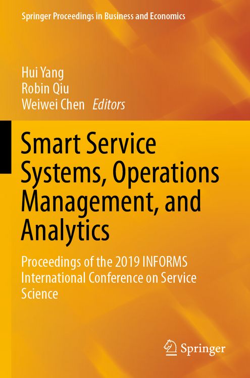 Produktbild: Smart Service Systems, Operations Management, and Analytics