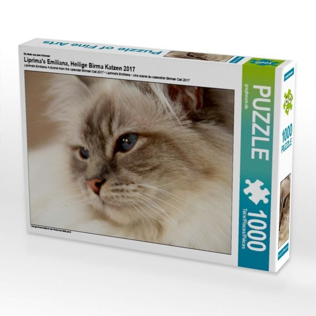 Produktbild: CALVENDO Puzzle Liprima's Emiliana, Ein Motiv aus dem Kalender Heilige Birma Katzen 2017 | 1000 Teile Lege-Gr&ouml;&szlig;e 64x48cm Foto-Puzzle f&uuml;r gl&uuml;ckliche Stunden
