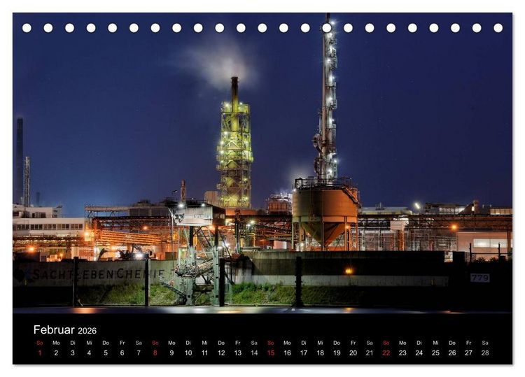 Produktbild: Ruhrlights II - Nachtlichter des Ruhrgebietes (Tischkalender 2026 DIN A5 quer), CALVENDO Monatskalender