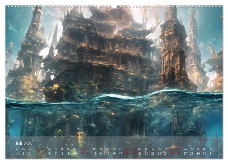 Produktbild: Epische Aussichten (hochwertiger Premium Wandkalender 2026 DIN A2 quer), Kunstdruck in Hochglanz
